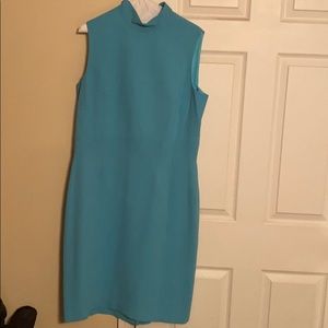 Turquoise A-line dress